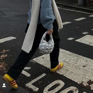 NWT COS Silver Micro Quilted Bag